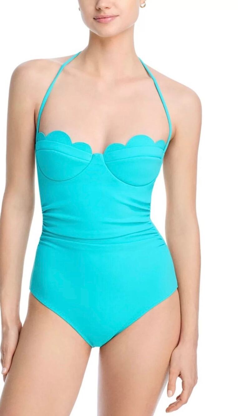 NEW CHIARA BONI Women's 12 Classic-Maddy Aqua Bathing Suit